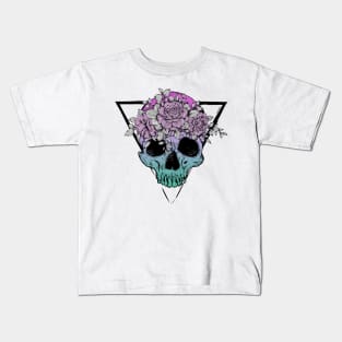 Skull and flowers Kids T-Shirt